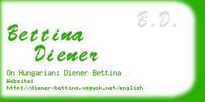 bettina diener business card